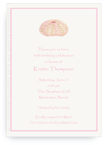 invitation sea urchin