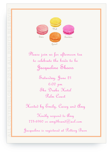 invitation macaron bright