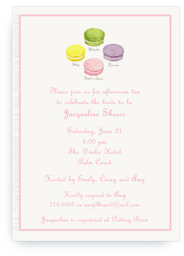 invitations macaron pastel