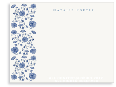 floral tapestry blue