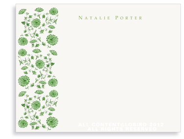 floral tapestry green