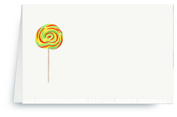Swirl Lollipop –Green-Orange