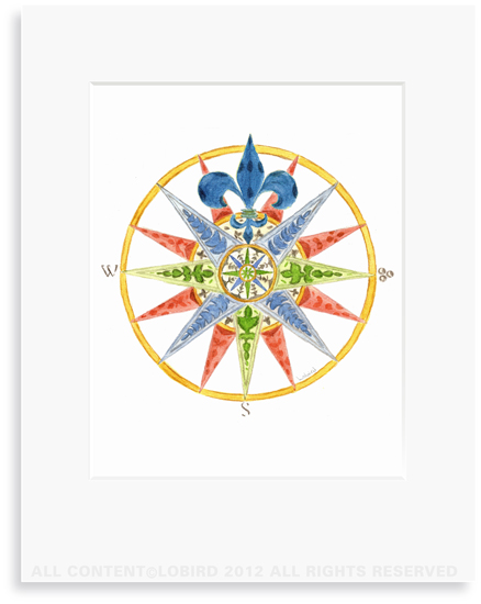 Compass Rose-16 point Print