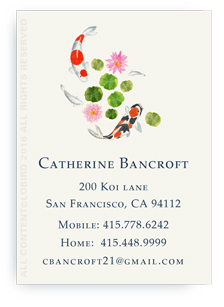 Koi Swimming1 calling card