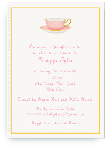 Pink Tea Cup Invite