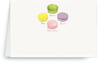 place card macaron pastel