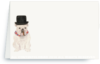 English Bulldog place card