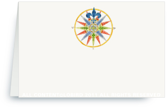 Compass Rose-16 point-Blue