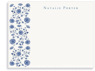 floral tapestry blue