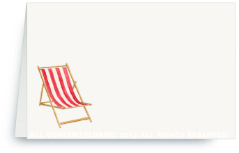 beach chair red