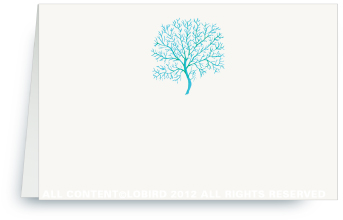 turquoise coral fan 