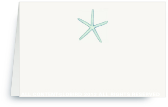 aqua starfish placecard