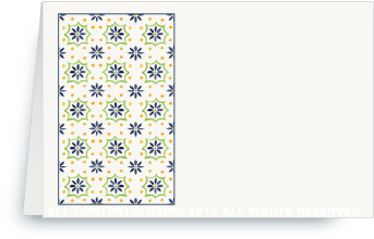 Talavera Tile - navy/green