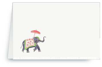 festive elephant red