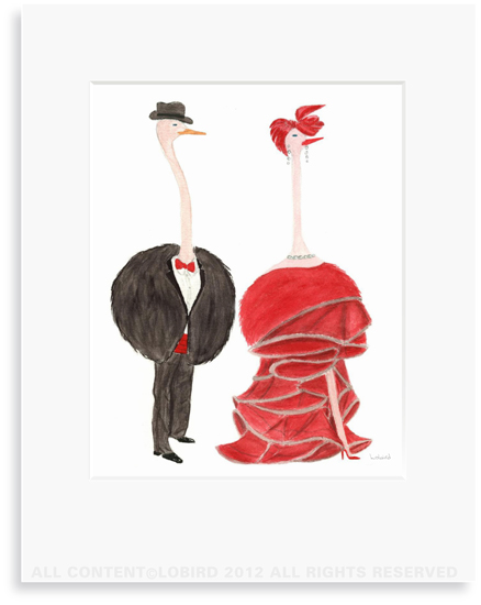Ostrich Couple-Audrey +1