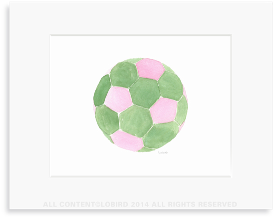 Soccer Ball-Pink/green