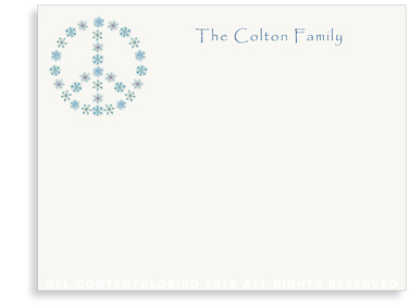 snowflake peace sign notes