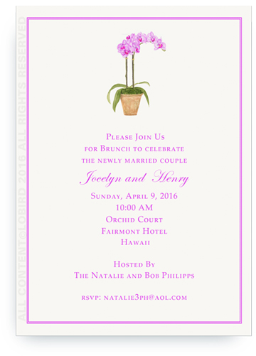 purple Orchid Invite