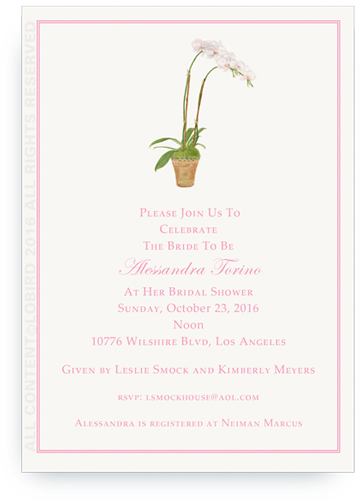 White Orchid Invite