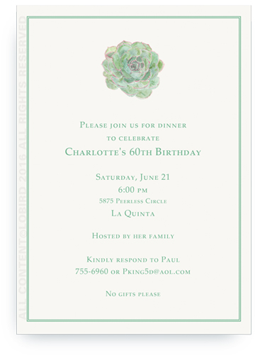 succulent Invite
