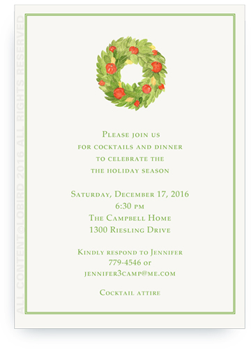 Pomegranate Wreath Invite