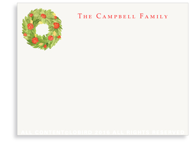 Pomegranate Wreath flat notes