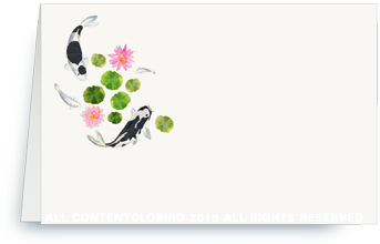 Koi Swimming 1 placecard