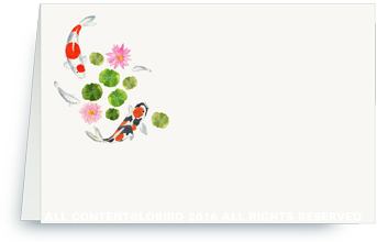 Koi Swimming 2 placecard