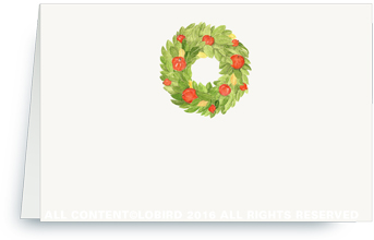 Pomegranate Wreath placecard
