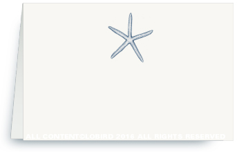 navy starfish placecard