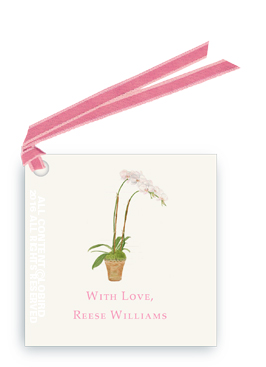 white orchid tag